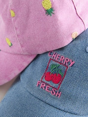 Pink Fruit/Blue Cherry Caps 2 Pack (1-13yrs) - Size 1-2 Years (80-92cm)