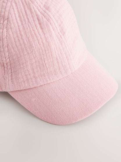 Pink Bow Back Cap (3mths-10yrs) - Size 3-9 Months (62-74cm)
