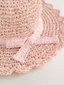 Pink Straw Sun Hat (3mths-13yrs) - Size 1-2 Years (80-92cm)