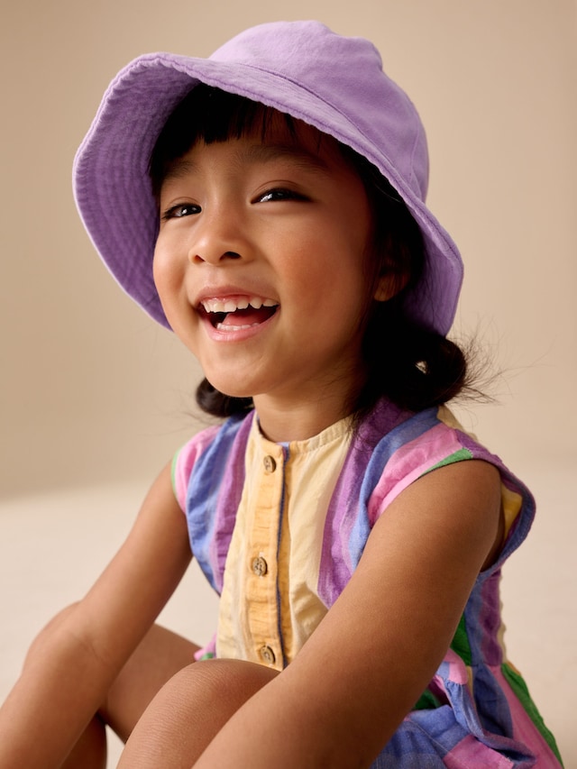 Lilac Purple Bucket Hat (3mths-16yrs) - Size 3-9 Months (62-74cm)