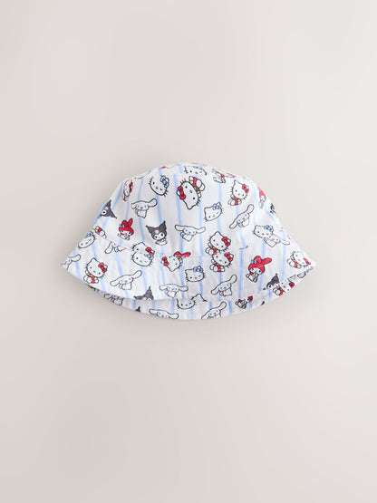 White/Blue/Red Hello Kitty Bucket Hat (1-16yrs) - 11-13 Years (146-158cm)