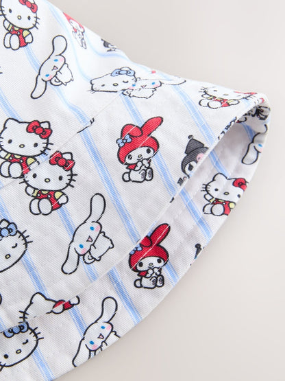 White/Blue/Red Hello Kitty Bucket Hat (1-16yrs)
