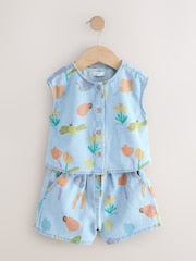 Denim Ladybug Print Character Set (3mths-7yrs) (3mths-7yrs) - Size 3-6 Months (62-68cm)