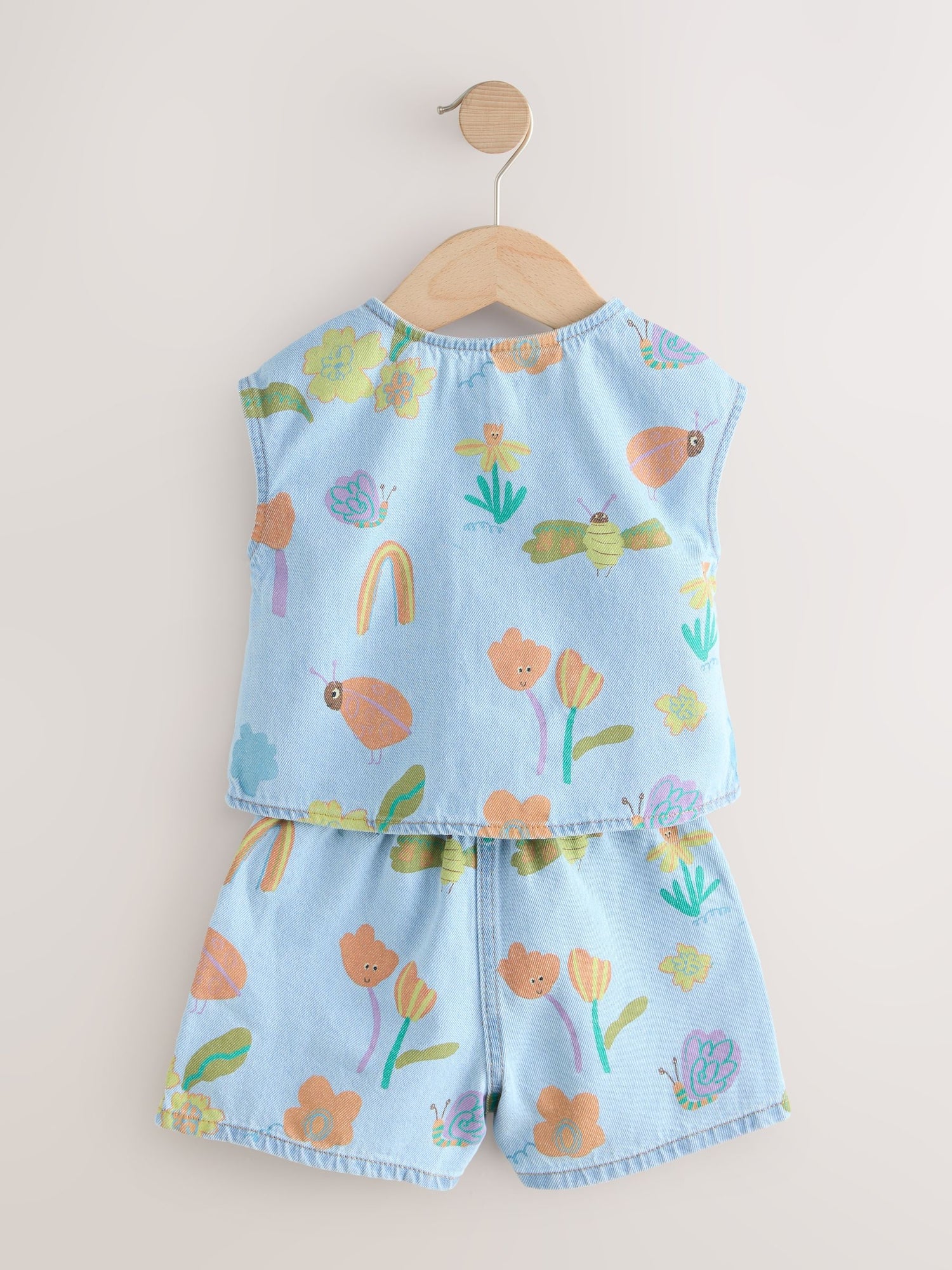 Denim Ladybug Print Character Set (3mths-7yrs) (3mths-7yrs) - Size 3-6 Months (62-68cm)