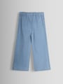 JoJo Maman Bébé Denim Blue Wide Leg Patch Pocket Denim Trousers - Size 6-12 Months (68-80cm)