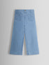 JoJo Maman Bébé Denim Blue Wide Leg Patch Pocket Denim Trousers - Size 6-12 Months (68-80cm) - Default 1