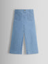 JoJo Maman Bébé Denim Blue Wide Leg Patch Pocket Denim Trousers - Size 6-12 Months (68-80cm)