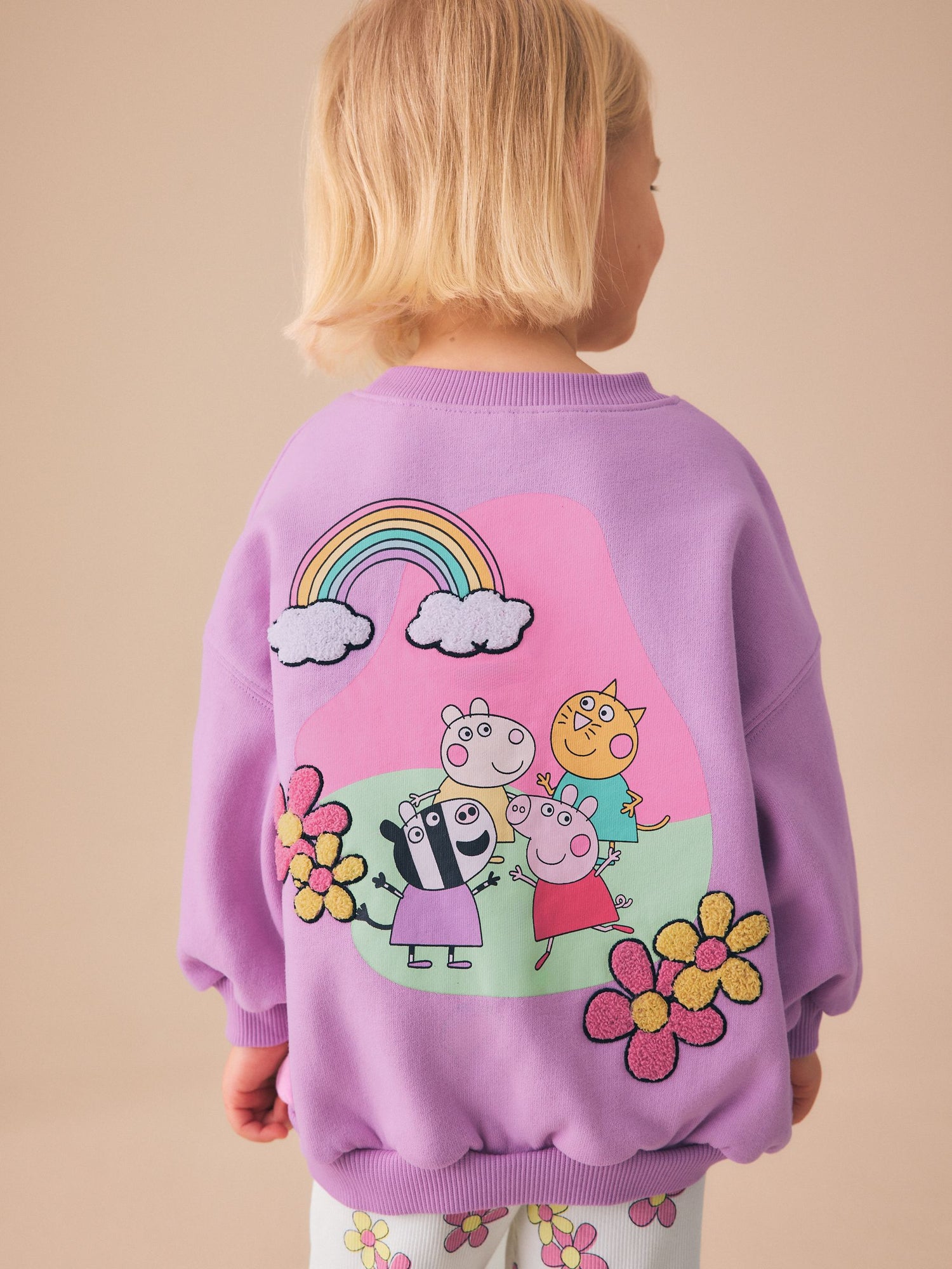 Purple Peppa Pig Sweatshirt &amp; Flare Leggings Set (3mths-7yrs) - Size 3-6 Months (62-68cm)