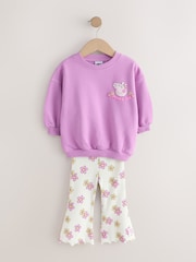 Purple Peppa Pig Sweatshirt &amp; Flare Leggings Set (3mths-7yrs) - Size 3-6 Months (62-68cm)