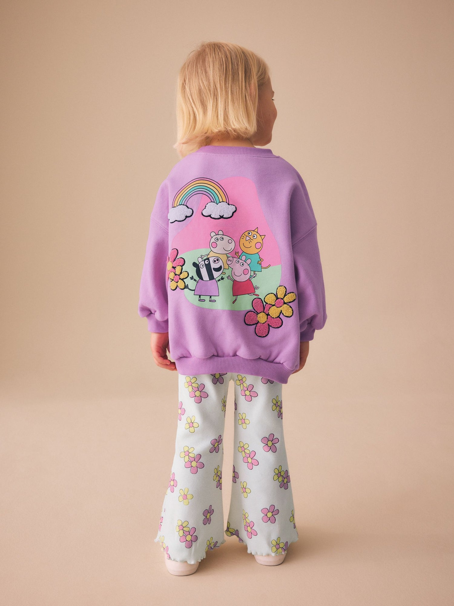 Purple Peppa Pig Sweatshirt &amp; Flare Leggings Set (3mths-7yrs) - Size 3-6 Months (62-68cm) - Default 1