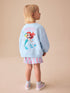 Blue Ariel Ariel Sweatshirt & Shorts Set (3mths-7yrs) - Blue Ariel Ariel Sweatshirt & / 12-18 Months (80-86cm)