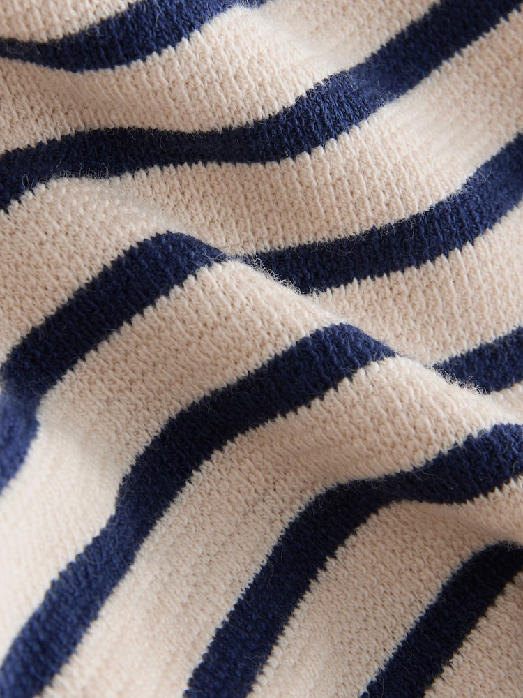 Ecru White Striped Textured Sweat Top and Shorts Set (3mths-7yrs) - Size 3-6 Months (62-68cm)