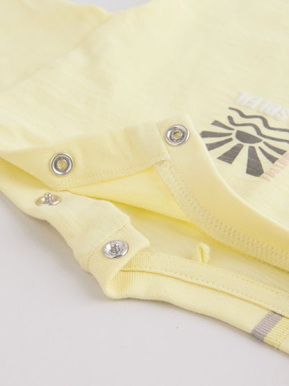 Mono/Fluro Yellow Palms Tops and Shorts Baby Set 6 Piece (0mths-3yrs)