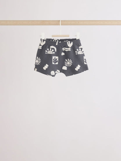 Mono/Fluro Yellow Palms Tops and Shorts Baby Set 6 Piece (0mths-3yrs)