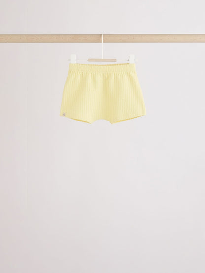 Mono/Fluro Yellow Palms Tops and Shorts Baby Set 6 Piece (0mths-3yrs)