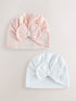 Pink/White Baby Turbans 2 Pack (0-18mths) - Size 50cm (First Size) - Default 1