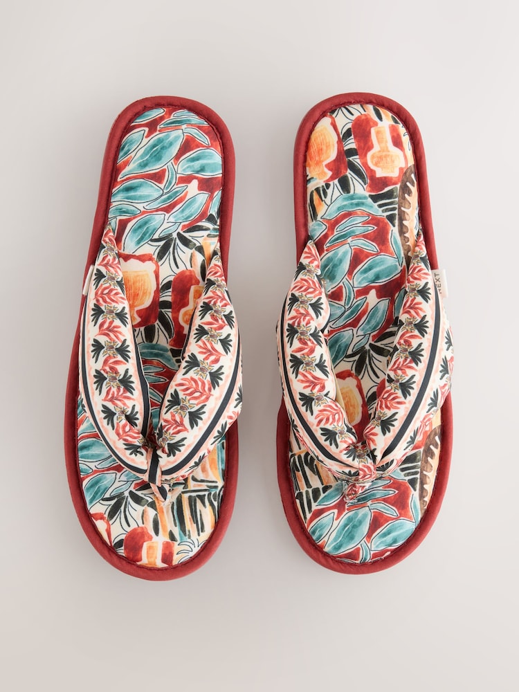 Abstract Toe Thong Slippers