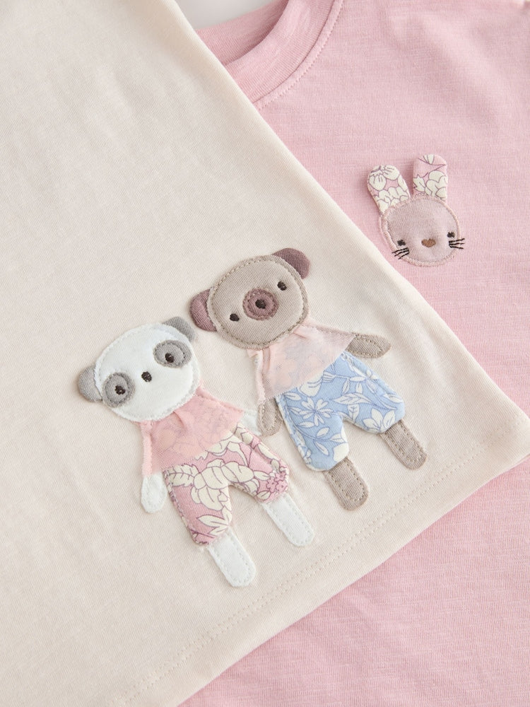 Pink/Blue Top &amp; Trousers Set 2 Pack (3mths-7yrs)