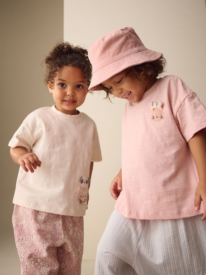Pink/Blue Top &amp; Trousers Set 2 Pack (3mths-7yrs)