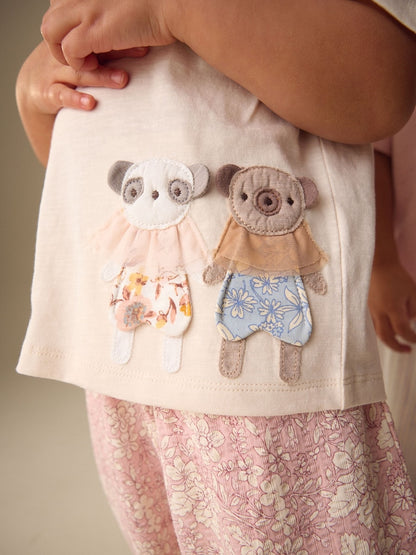 Pink/Blue Top &amp; Trousers Set 2 Pack (3mths-7yrs)