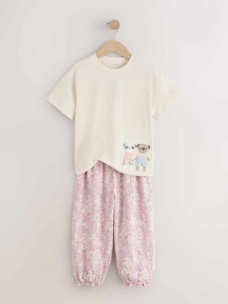 Pink/Blue Top &amp; Trousers Set 2 Pack (3mths-7yrs)
