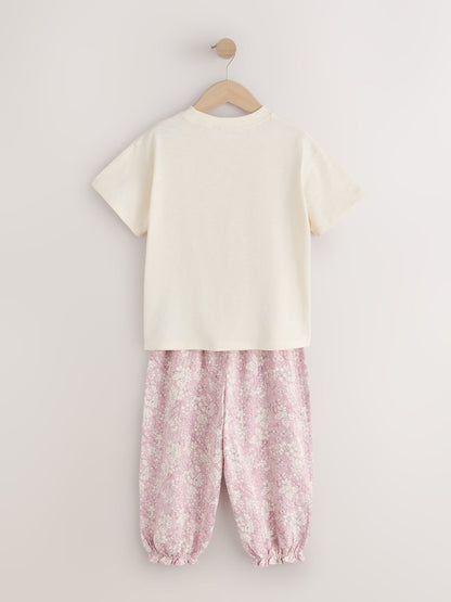 Pink/Blue Top &amp; Trousers Set 2 Pack (3mths-7yrs)