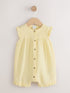 Yellow Baby Short Leg Muslin Romper (0mths-3yrs) - Yellow / 12-18 Months (80-86cm)