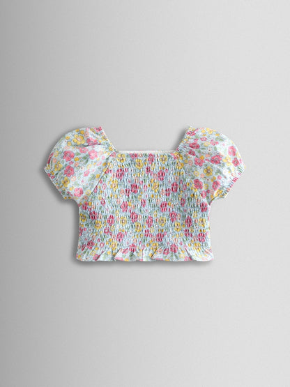 JoJo Maman Bébé Blue Smocked Cap Sleeve Top &amp; Skort Set