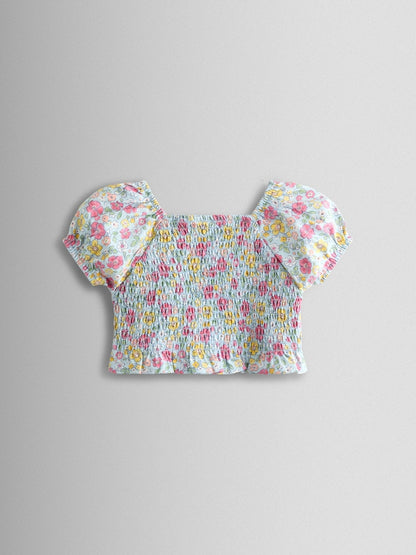 JoJo Maman Bébé Blue Smocked Cap Sleeve Top &amp; Skort Set