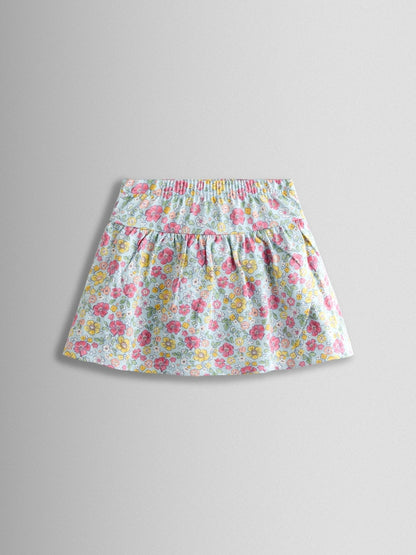 JoJo Maman Bébé Blue Smocked Cap Sleeve Top &amp; Skort Set