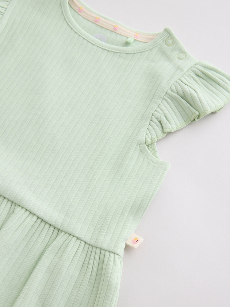 Multi Baby Short Sleeve Peplum T-Shirts 4 Pack (0mths-2yrs)