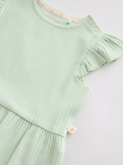 Multi Baby Short Sleeve Peplum T-Shirts 4 Pack (0mths-2yrs)