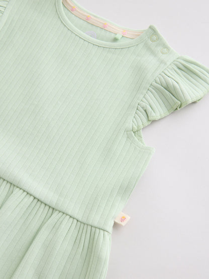 Multi Baby Short Sleeve Peplum T-Shirts 4 Pack (0mths-2yrs) - Size 50cm (First Size)
