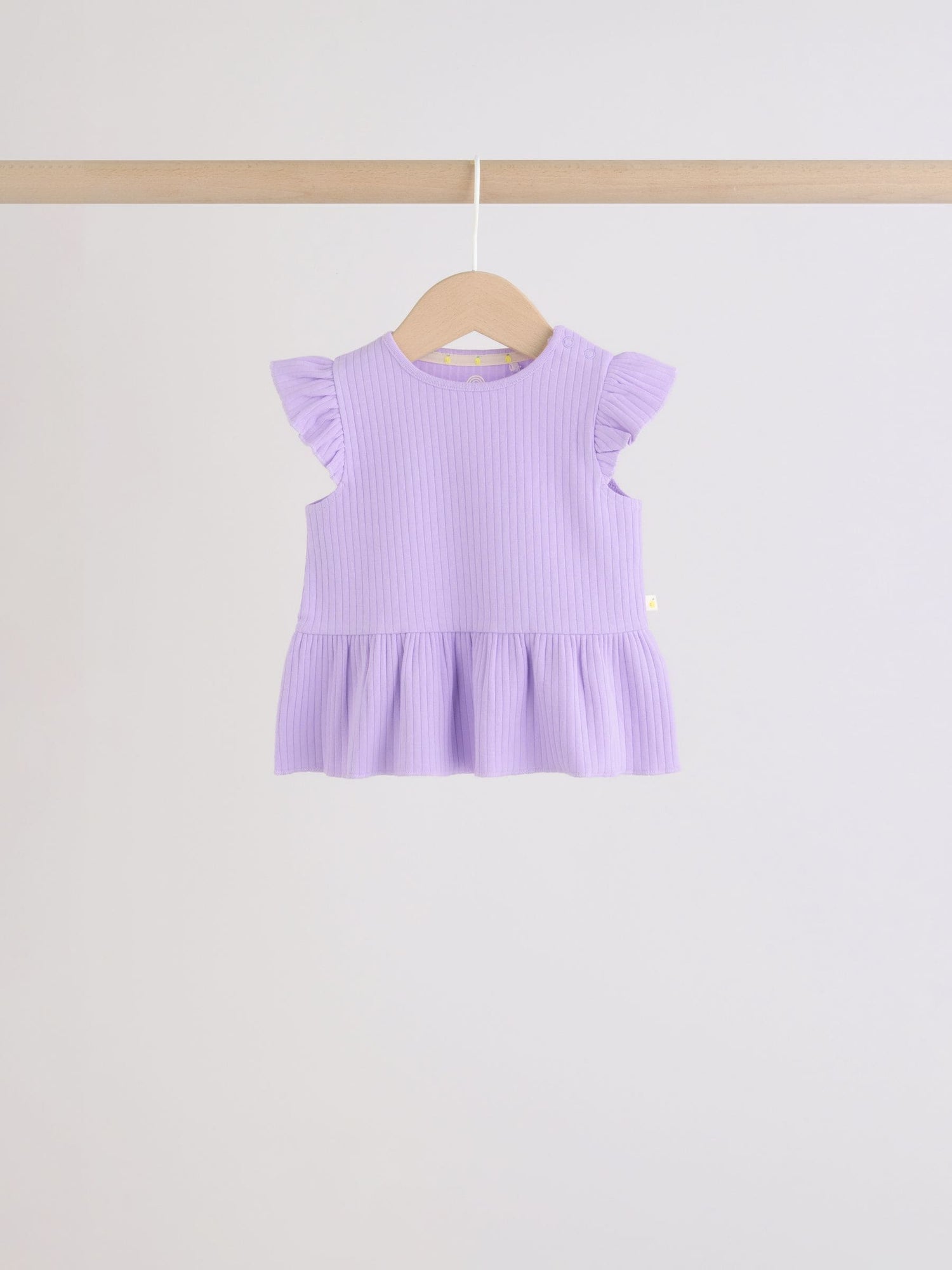 Multi Baby Short Sleeve Peplum T-Shirts 4 Pack (0mths-2yrs) - Size 50cm (First Size)