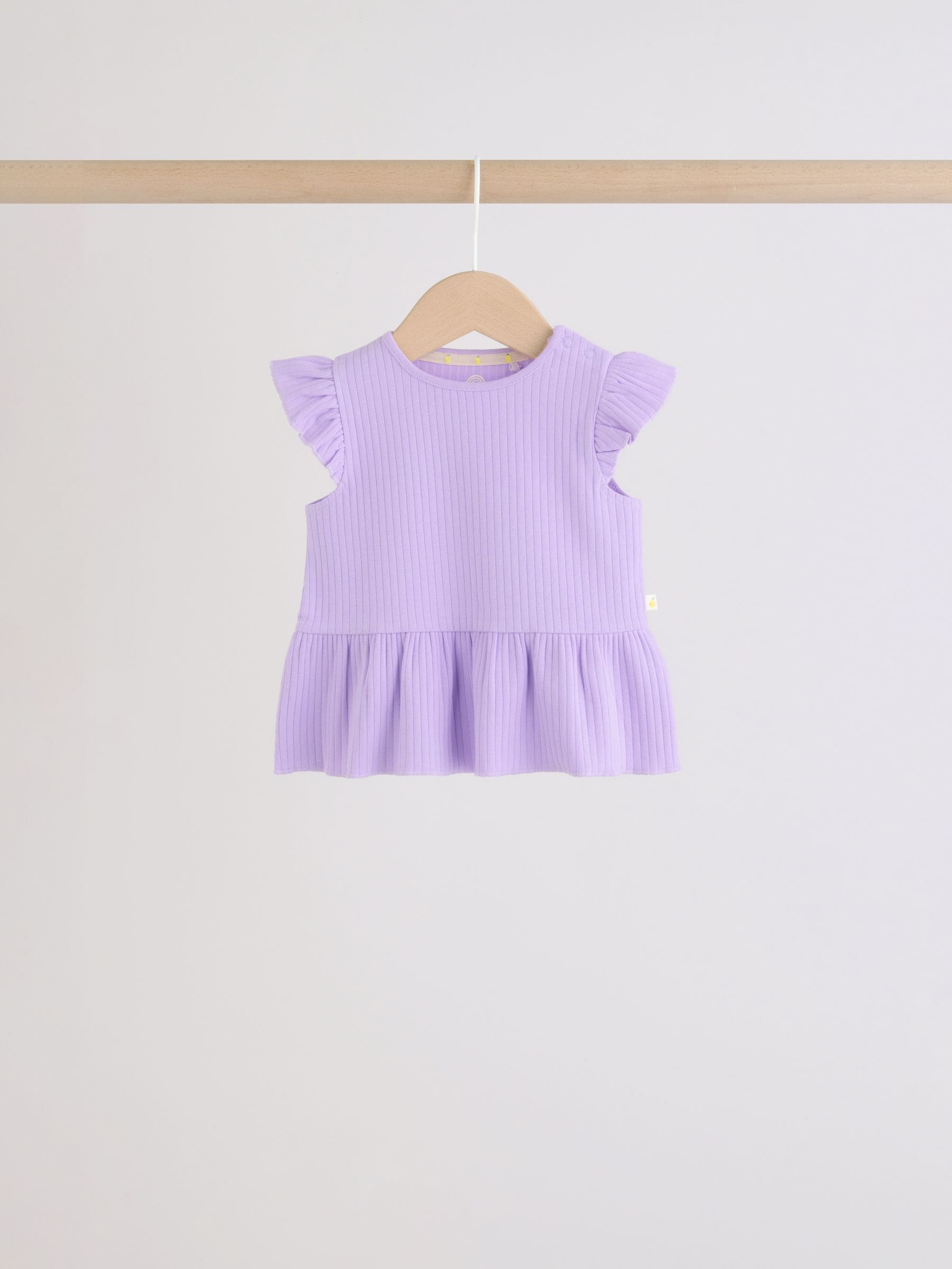 Multi Baby Short Sleeve Peplum T-Shirts 4 Pack (0mths-2yrs) - Size 50cm (First Size)