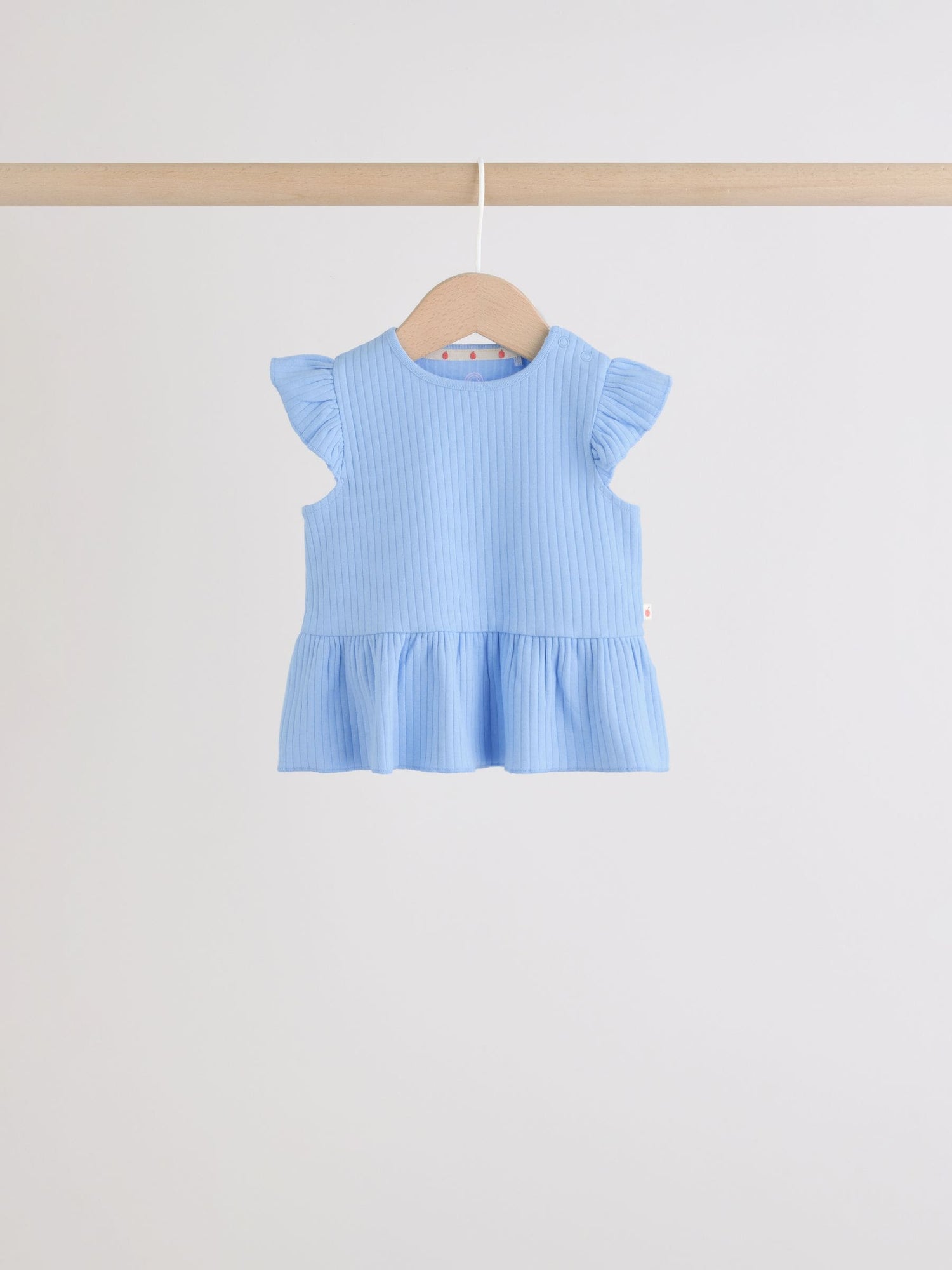 Multi Baby Short Sleeve Peplum T-Shirts 4 Pack (0mths-2yrs) - Size 50cm (First Size)
