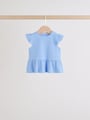 Multi Baby Short Sleeve Peplum T-Shirts 4 Pack (0mths-2yrs) - Size 50cm (First Size)
