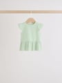 Multi Baby Short Sleeve Peplum T-Shirts 4 Pack (0mths-2yrs) - Size 50cm (First Size)