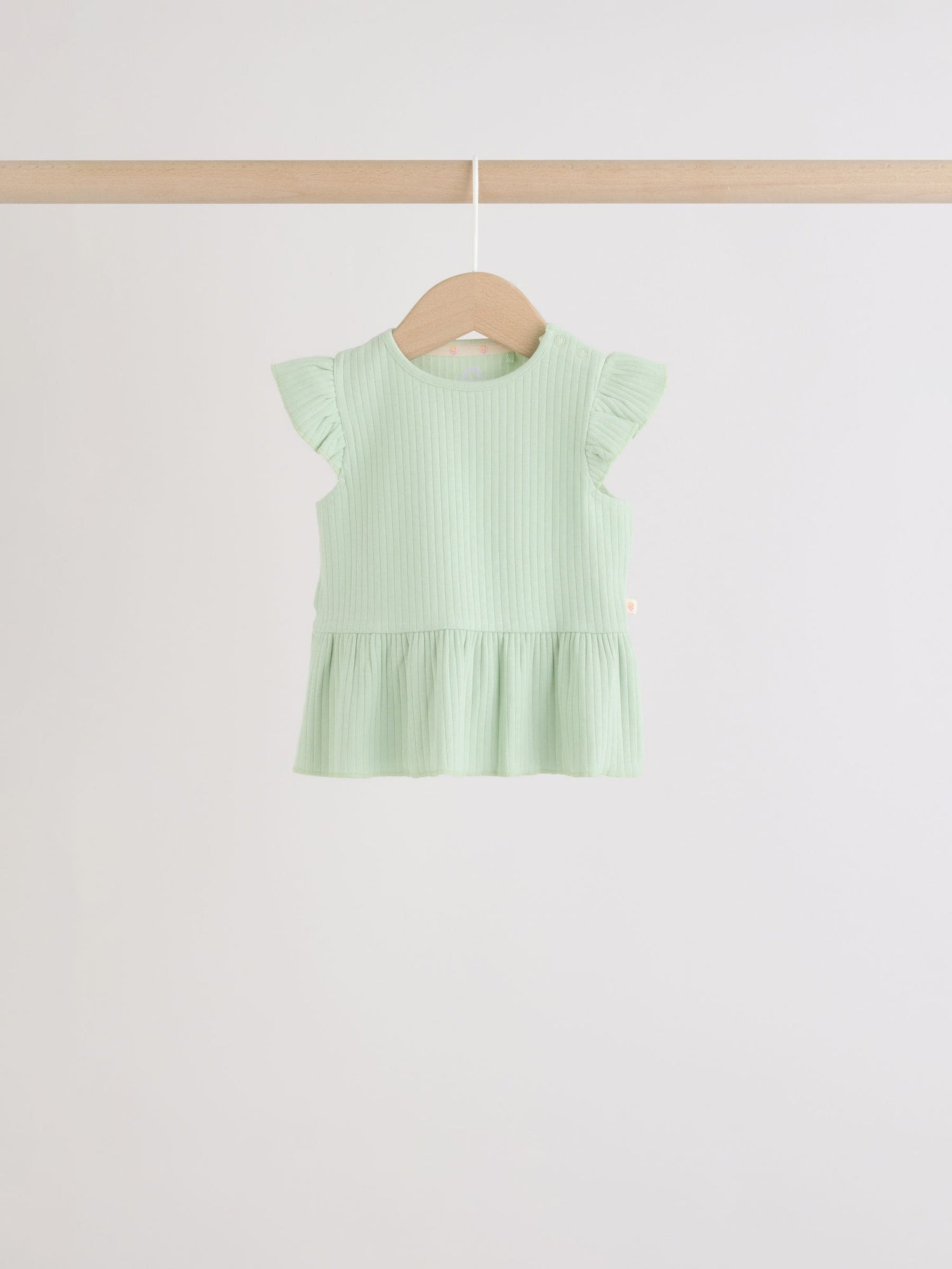 Multi Baby Short Sleeve Peplum T-Shirts 4 Pack (0mths-2yrs) - Size 50cm (First Size)