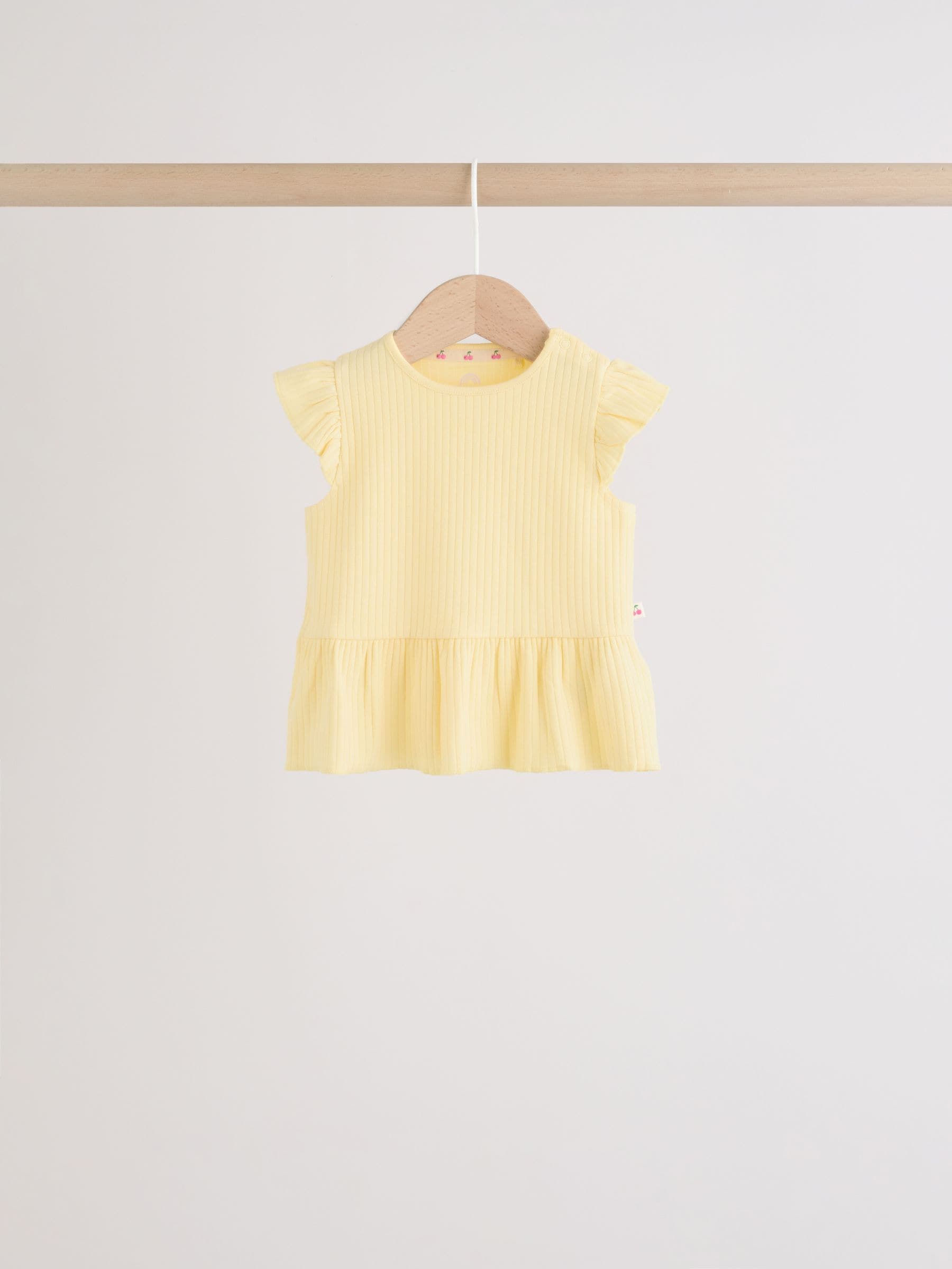 Multi Baby Short Sleeve Peplum T-Shirts 4 Pack (0mths-2yrs) - Size 50cm (First Size)