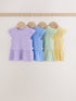 Multi Baby Short Sleeve Peplum T-Shirts 4 Pack (0mths-2yrs)