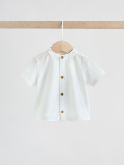 Neutral Woven Waistcoat, Shirt and Shorts Baby Set 3 Piece (0mths-2yrs)