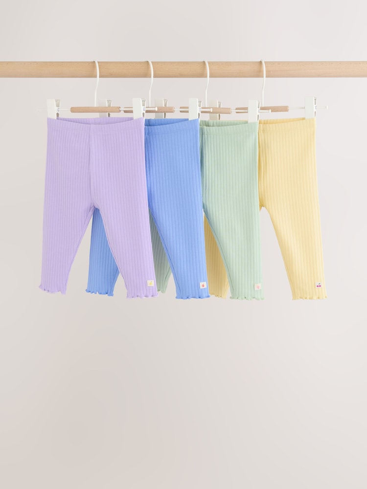 Multi Baby Leggings 4 Pack (0mths-2yrs) - Size 50cm (First Size)