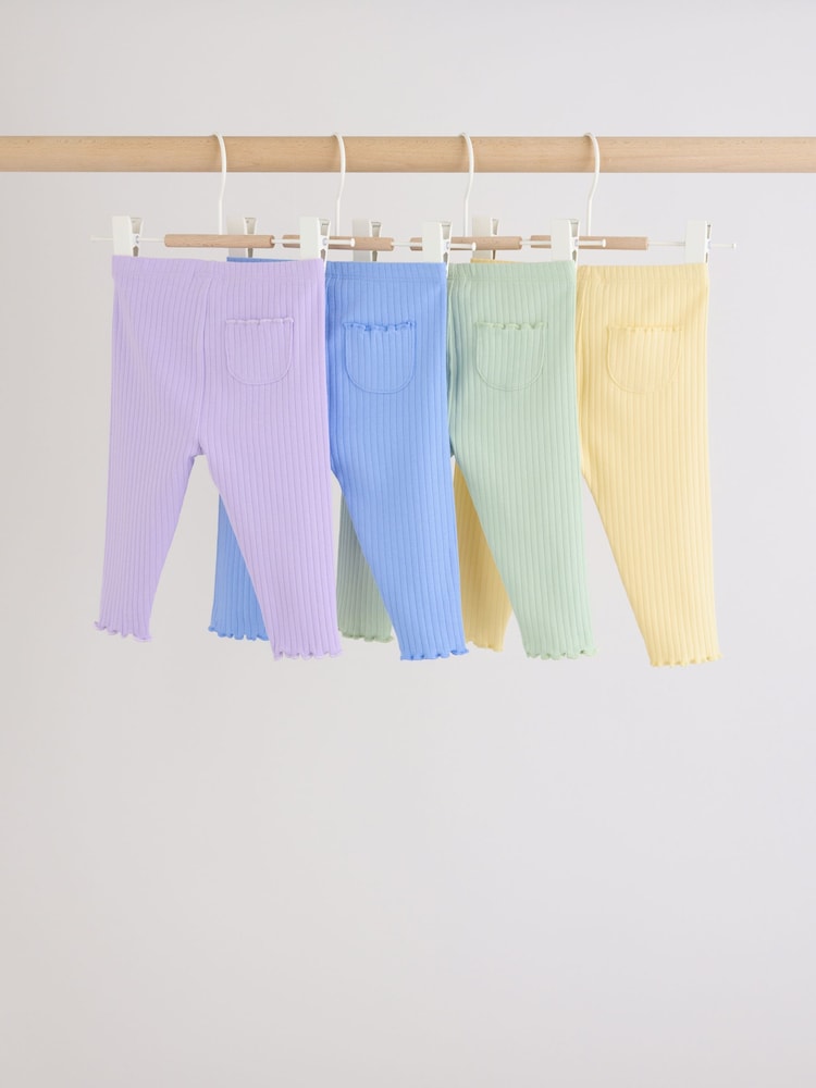 Multi Baby Leggings 4 Pack (0mths-2yrs) - Size 50cm (First Size)