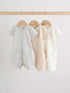 Ecru White Baby Rompers 3 Pack (0mths-3yrs)
