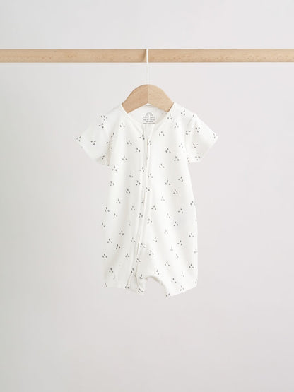 Ecru White Baby Rompers 3 Pack (0mths-3yrs)