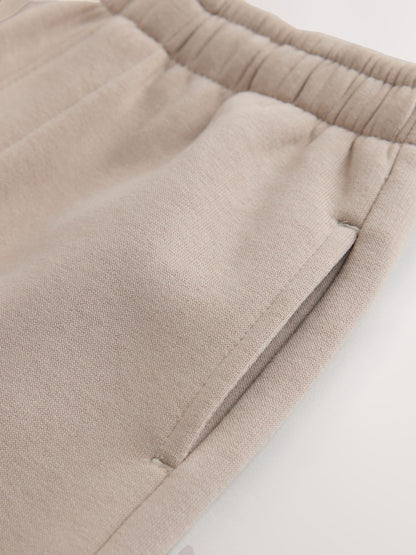 Neutral Cement Single Wide Leg Jersey Joggers (3mths-7yrs) - Size 3-6 Months (62-68cm)