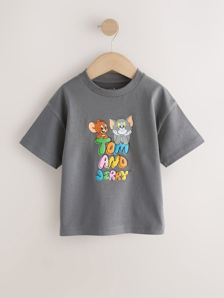 Charcoal Grey Tom and Jerry T-Shirt (3mths-8yrs)