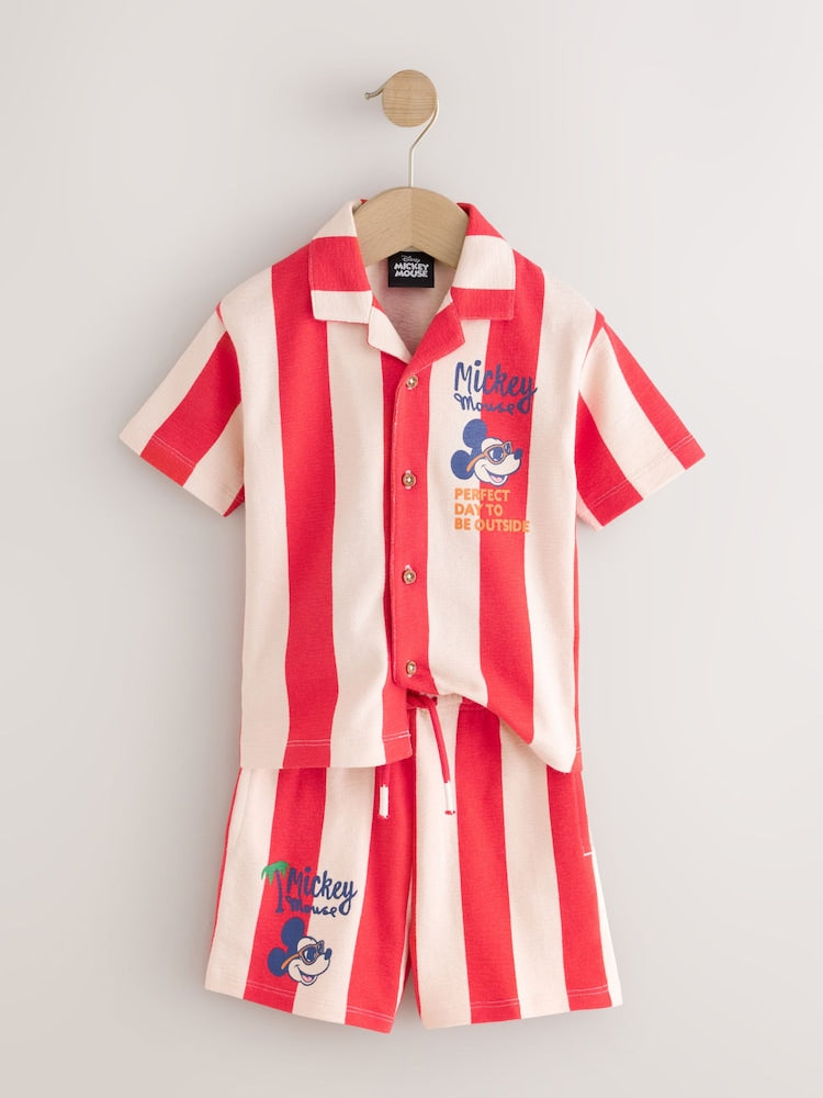 Red Mickey Mouse T-Shirt and Shorts Set (3mths-8yrs)
