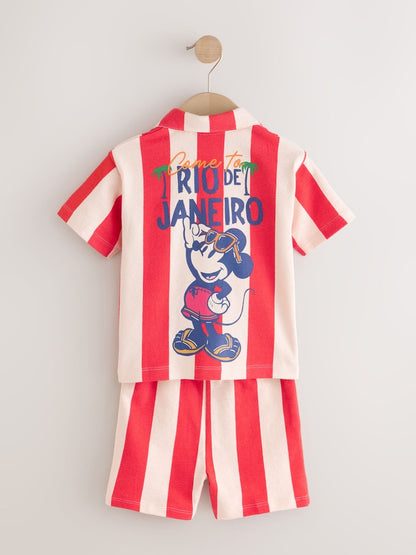 Red Mickey Mouse T-Shirt and Shorts Set (3mths-8yrs)